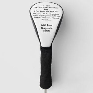 Simple First Father's Day Golf Head Cover