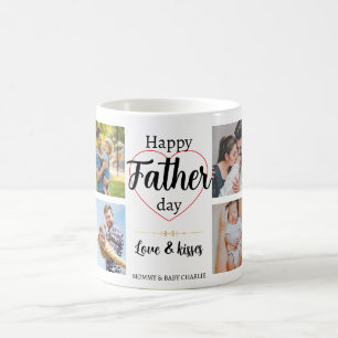Simple First Father's Day Picture Collage   Daddy  Coffee Mug
