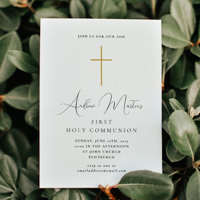 Simple First Holy Communion with Cross (Creator Uploaded)