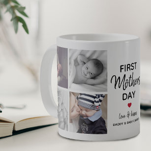 Simple First Mother's Day Picture Collage   Mommy Coffee Mug