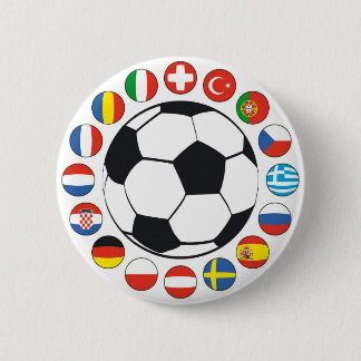 simple Flag with ball 2 Inch Round Button