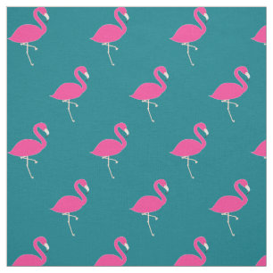 Simple Flamingo Pink Polka Dots Fabric