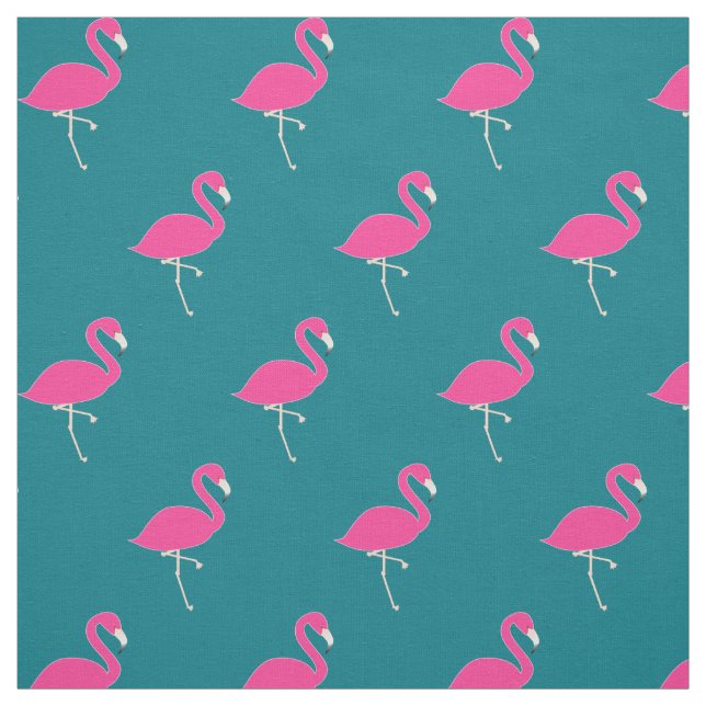Simple Flamingo Pink Polka Dots Fabric (Swatch)