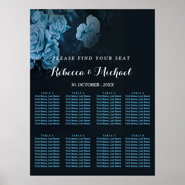 Simple Flora Gold Geometric Frame  Poster (Front)