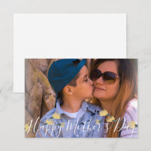 Simple Floral Botanical Happy Mother's Day Photo  Card