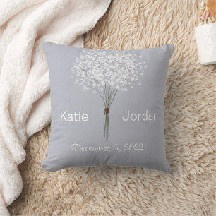 Simple Floral Bouquet Keepsake Throw Pillow