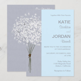 Simple Floral Bouquet Wedding Invitation