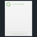 Simple floral business letterhead with flower logo<br><div class="desc">Simple floral business letterhead with flower logo. Elegant typography template for company name and address. Custom office supplies and stationery items. Great for flower shop, store, office, beauty salon, clinic, firm, restaurant, cafe, self employed person, new business owner, corporate event, etc. Green or custom colours. Blank stationery for printing documents...</div>