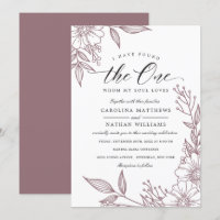 Simple Floral I Have Found The One | Mauve Wedding