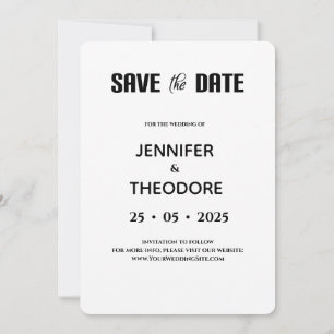 Simple Floral Mountain Horizontal  Save The Date