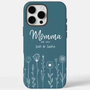 Simple Floral Nana Custom Title iPhone 16 Pro Max Case
