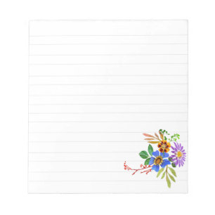 Simple Floral Notepad 