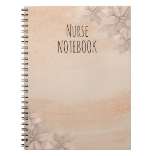simple floral nurse notebook
