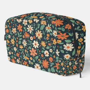 Simple floral pattern dopp kit