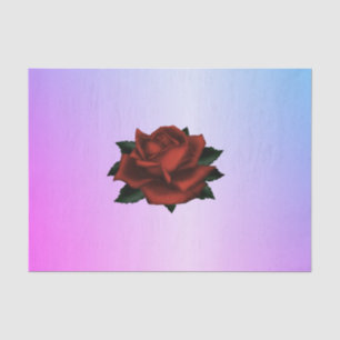 Simple Floral Pattern on Purple Tissue Paper