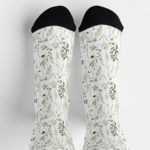 Simple Floral Pattern Socks