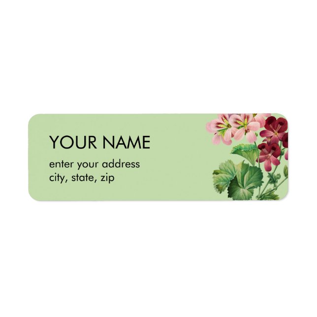 Simple Floral Return Address Labels (Front)