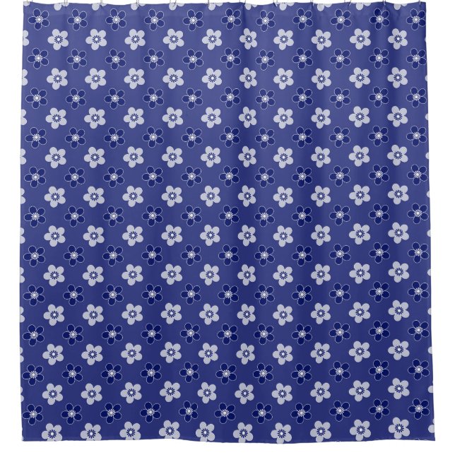 simple floral solid blue pattern retro small flowe (Front)