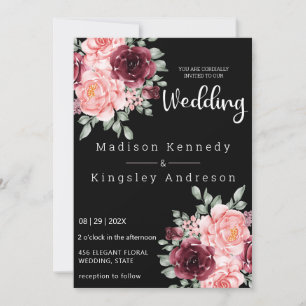 Simple Floral Spectacularly Elegant Luxurious Invitation