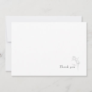 Simple Floral Stem Loving Memory Thank You