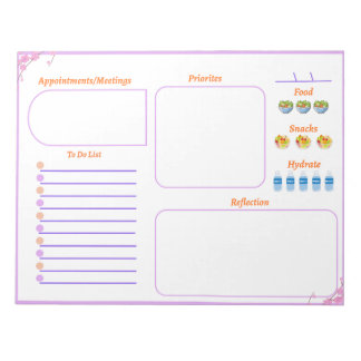 Simple Floral To Do List Notepad
