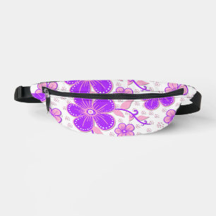 Simple Floral Watercolor Print Purple and Pink Fanny Pack