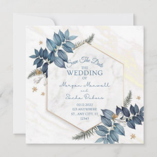 Simple Floral Wedding Invitation