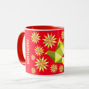 SIMPLE FLOWER BIRD BIRTHDAY GIFT ANYONE MUG