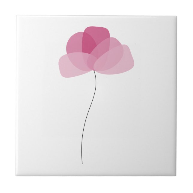 Simple Flower Ceramic Tile (Front)