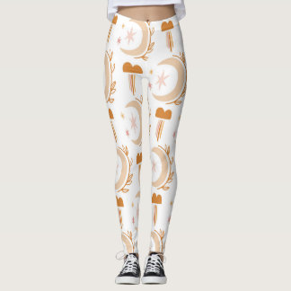 Simple Flower Drawing Leggings