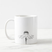 Simple Flower Line Drawing in Black and White