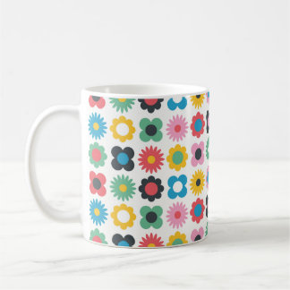 Simple flower seamless pattern design. Scandinavia Coffee Mug