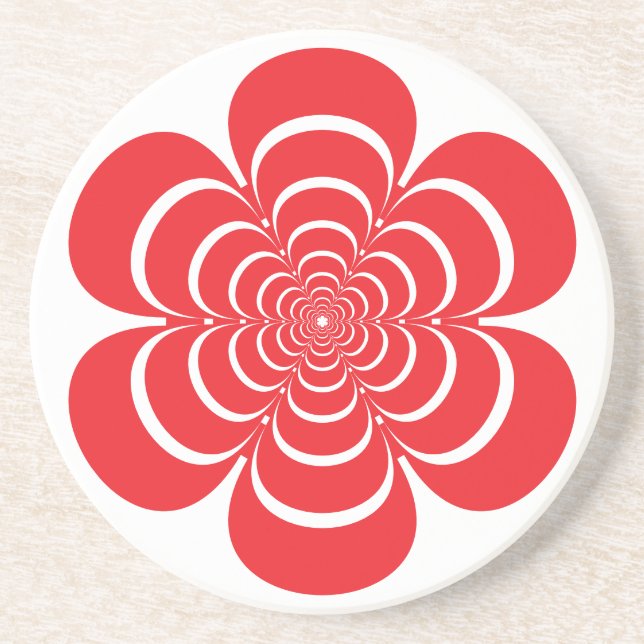 Simple Flower Silhouette Coasters (Front)