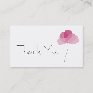 Simple flower Thank You Business Card
