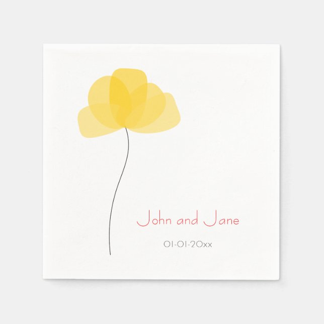 Simple flower Theme Napkin (Front)