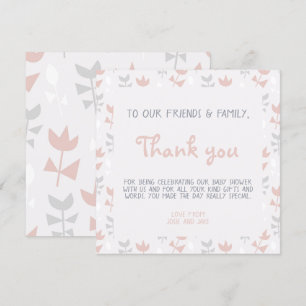 Simple flowers baby shower soft pastel invitation