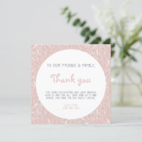 Simple flowers baby shower thank you card