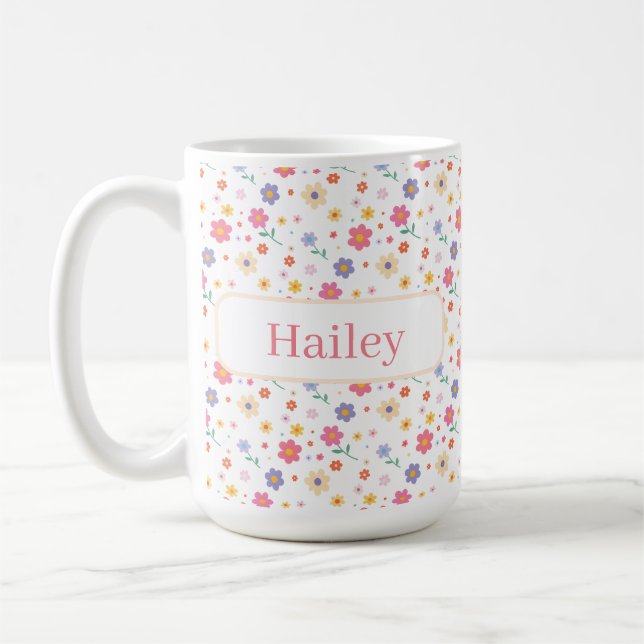 Simple Flowers Coffee Mug (Left)