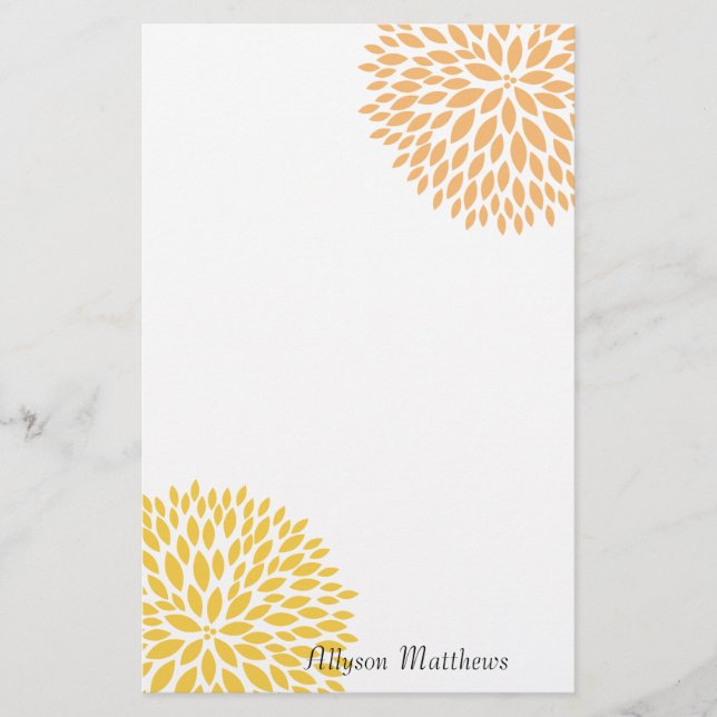 Simple Flowers Stationery (Front)