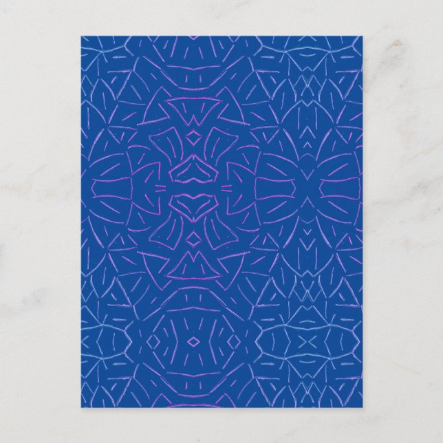 Simple Flutter Blue      Postcard (Front)