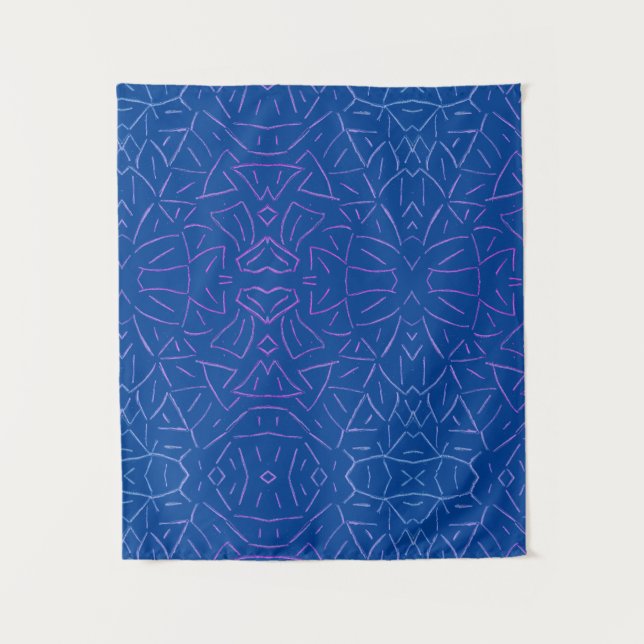 Simple Flutter Blue     Tapestry (Front)