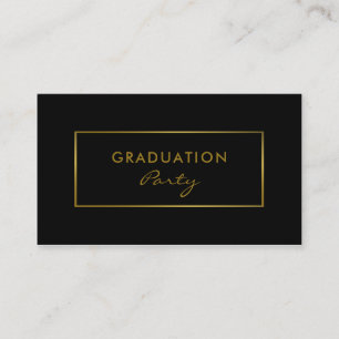 Simple Foil Effect Graduation Party Ticket Invite