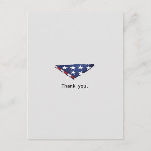 Simple folded American flag veterans design Postcard