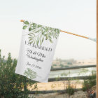 Simple Foliage Greens  Just Married Date Wedding