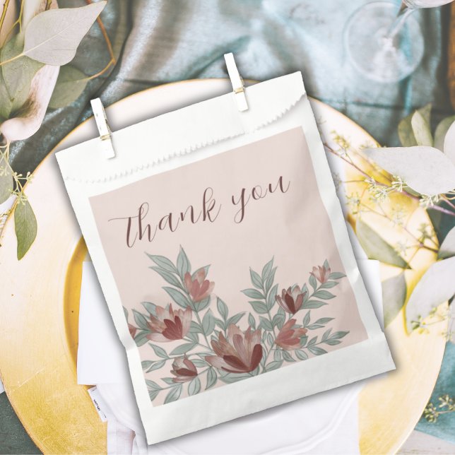 Simple Foliage Terracotta Wedding Favour Bag (Creator Uploaded)