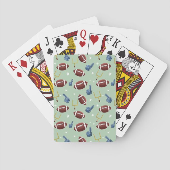 Simple Football Pattern Playing Cards (Back)