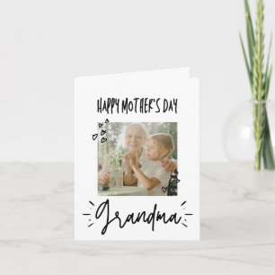 Simple for Grandma   Custom Photo Mother's Day Card