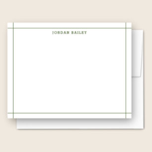 Simple Forest Green Geometric Modern Professional Card