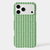Simple Forest Green Glitter Style Vertical Stripes