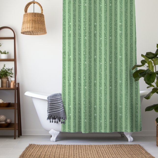 Simple Forest Green Glitter Style Vertical Stripes (Creator Uploaded)
